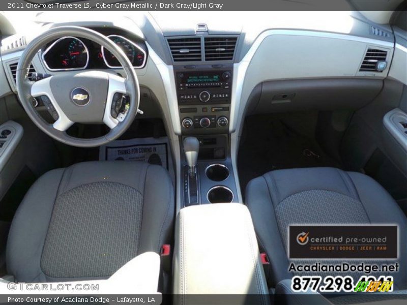 Cyber Gray Metallic / Dark Gray/Light Gray 2011 Chevrolet Traverse LS