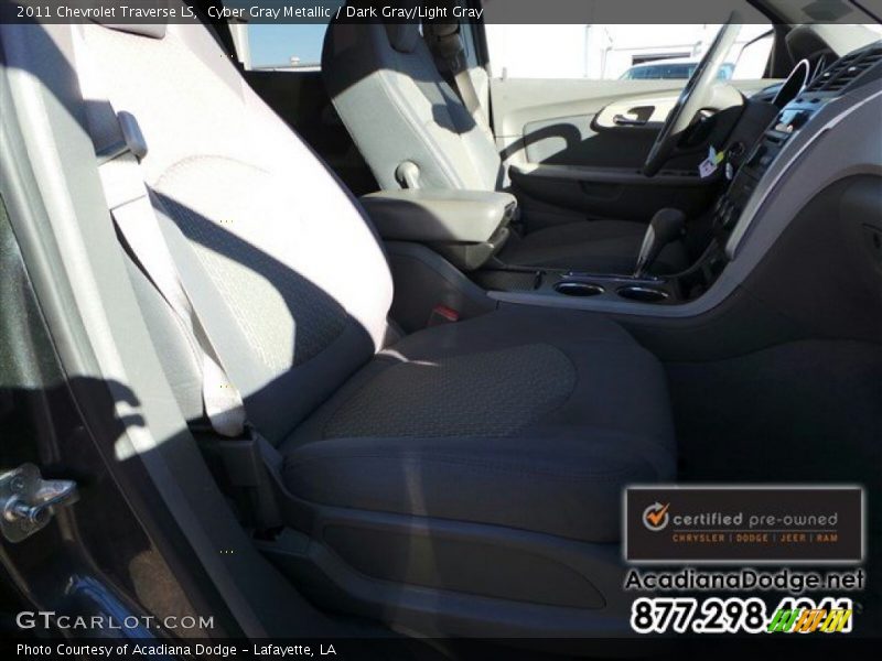 Cyber Gray Metallic / Dark Gray/Light Gray 2011 Chevrolet Traverse LS