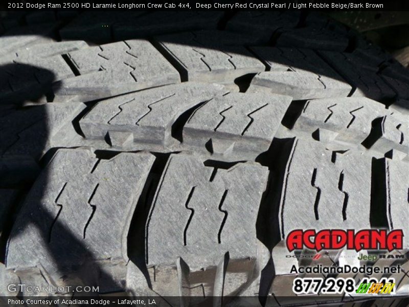 Deep Cherry Red Crystal Pearl / Light Pebble Beige/Bark Brown 2012 Dodge Ram 2500 HD Laramie Longhorn Crew Cab 4x4