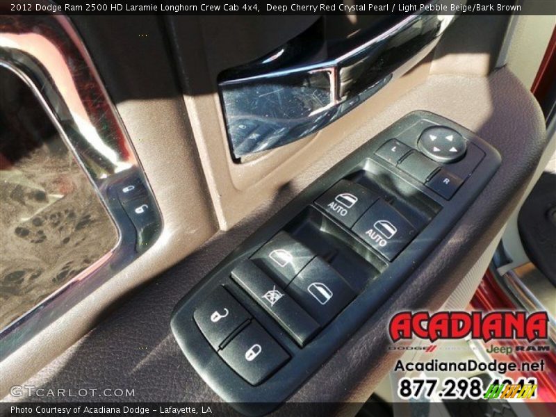 Deep Cherry Red Crystal Pearl / Light Pebble Beige/Bark Brown 2012 Dodge Ram 2500 HD Laramie Longhorn Crew Cab 4x4