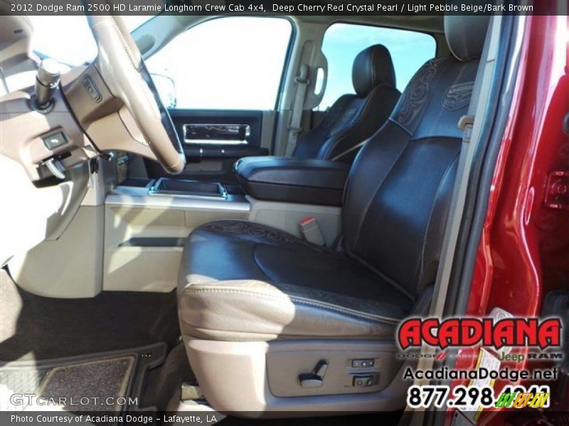 Deep Cherry Red Crystal Pearl / Light Pebble Beige/Bark Brown 2012 Dodge Ram 2500 HD Laramie Longhorn Crew Cab 4x4
