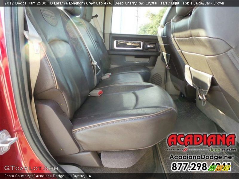 Deep Cherry Red Crystal Pearl / Light Pebble Beige/Bark Brown 2012 Dodge Ram 2500 HD Laramie Longhorn Crew Cab 4x4