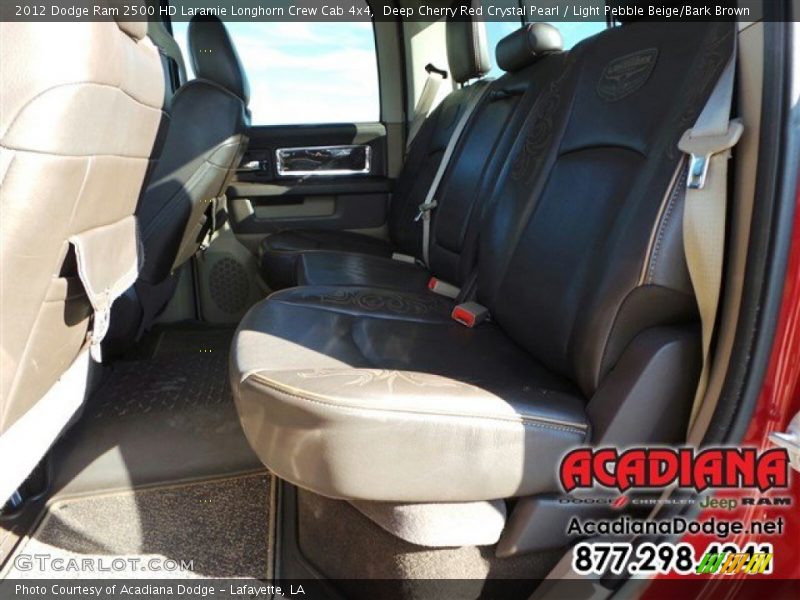 Deep Cherry Red Crystal Pearl / Light Pebble Beige/Bark Brown 2012 Dodge Ram 2500 HD Laramie Longhorn Crew Cab 4x4
