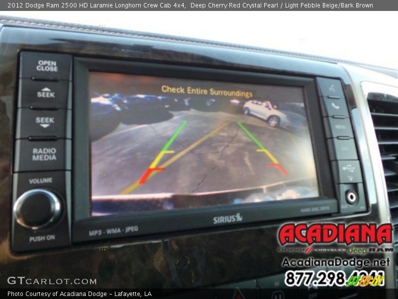 Deep Cherry Red Crystal Pearl / Light Pebble Beige/Bark Brown 2012 Dodge Ram 2500 HD Laramie Longhorn Crew Cab 4x4