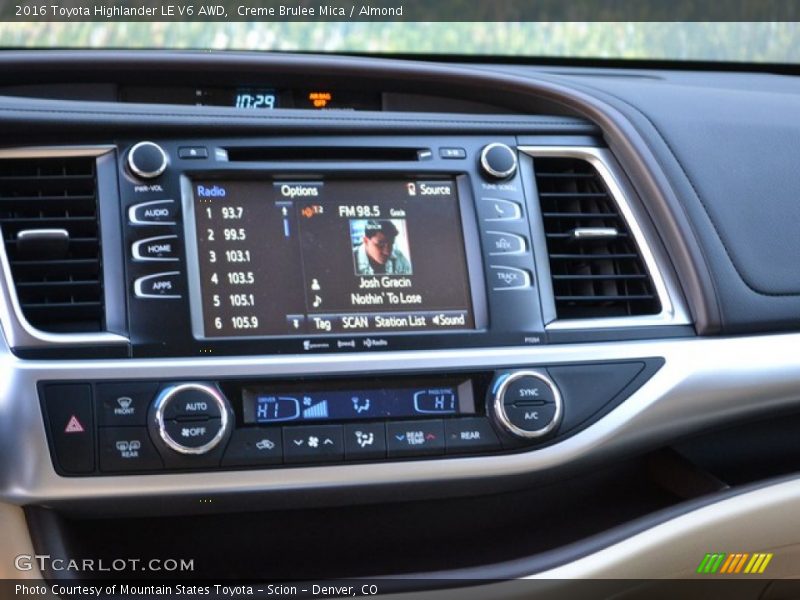 Creme Brulee Mica / Almond 2016 Toyota Highlander LE V6 AWD