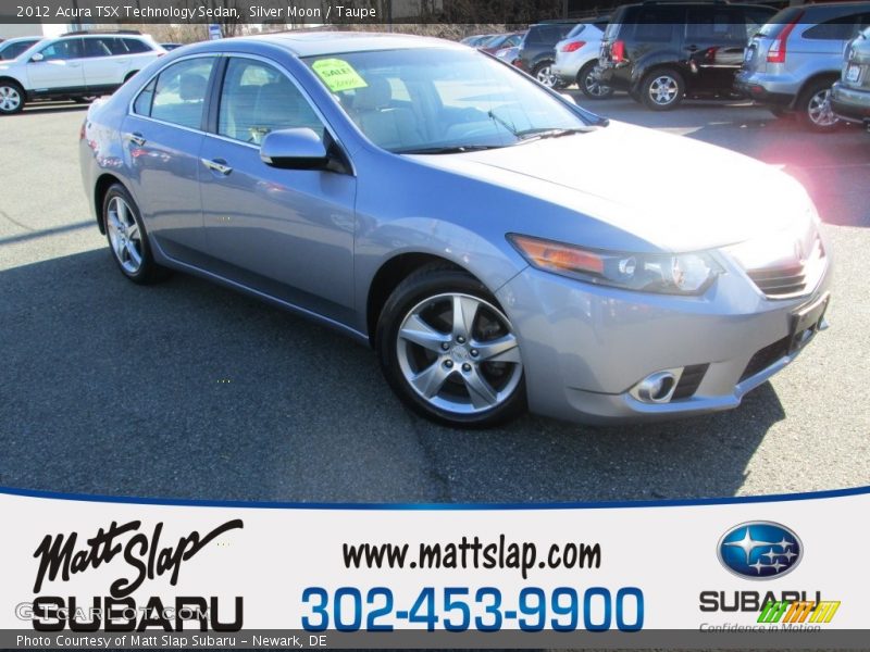 Silver Moon / Taupe 2012 Acura TSX Technology Sedan