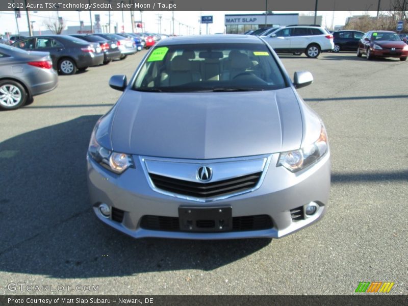 Silver Moon / Taupe 2012 Acura TSX Technology Sedan