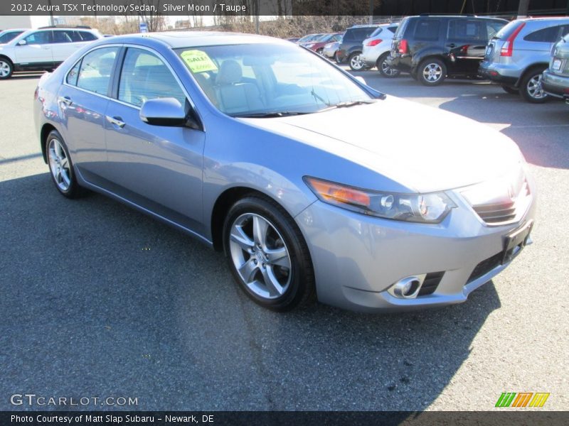 Silver Moon / Taupe 2012 Acura TSX Technology Sedan