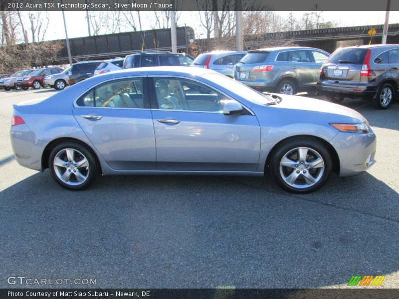 Silver Moon / Taupe 2012 Acura TSX Technology Sedan