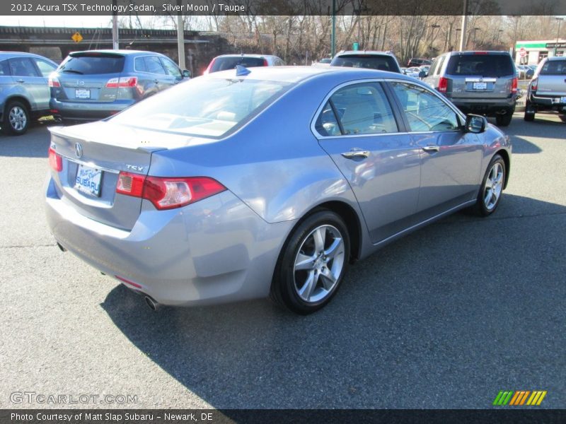 Silver Moon / Taupe 2012 Acura TSX Technology Sedan