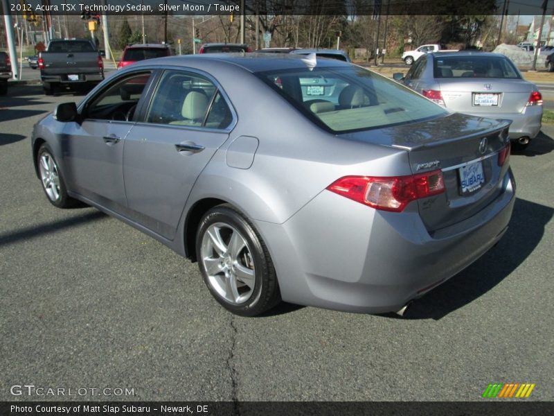 Silver Moon / Taupe 2012 Acura TSX Technology Sedan