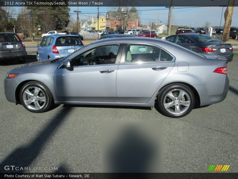 Silver Moon / Taupe 2012 Acura TSX Technology Sedan