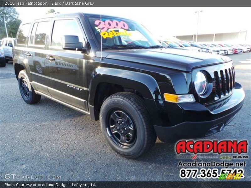 Black / Dark Slate Gray 2016 Jeep Patriot Sport