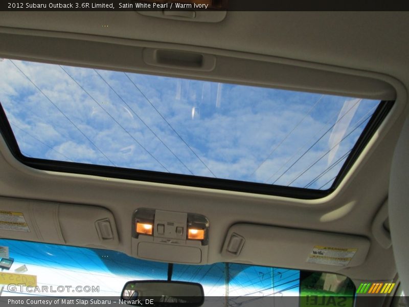 Satin White Pearl / Warm Ivory 2012 Subaru Outback 3.6R Limited