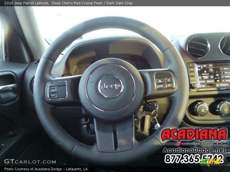 Deep Cherry Red Crystal Pearl / Dark Slate Gray 2016 Jeep Patriot Latitude