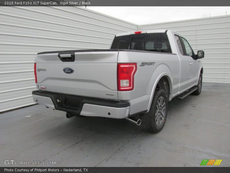 Ingot Silver / Black 2016 Ford F150 XLT SuperCab