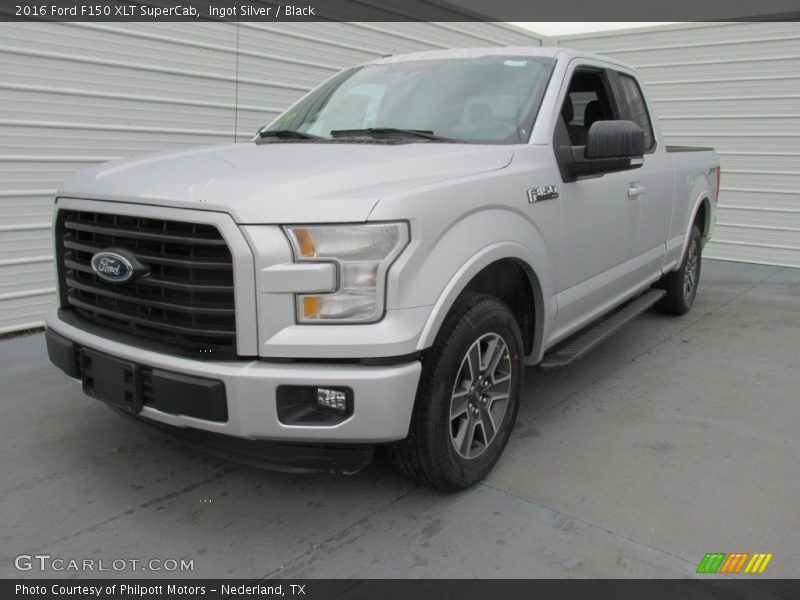 Ingot Silver / Black 2016 Ford F150 XLT SuperCab