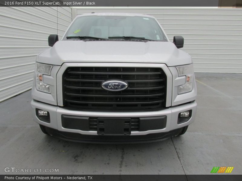 Ingot Silver / Black 2016 Ford F150 XLT SuperCab