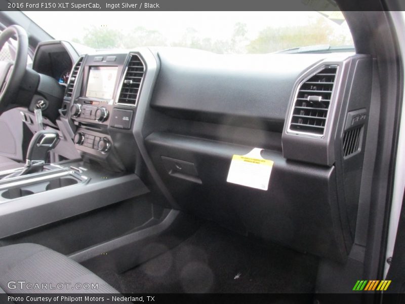 Ingot Silver / Black 2016 Ford F150 XLT SuperCab
