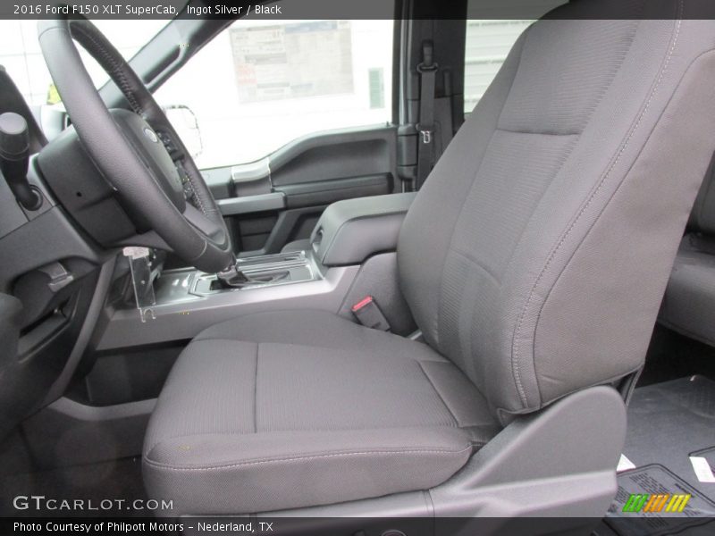 Ingot Silver / Black 2016 Ford F150 XLT SuperCab