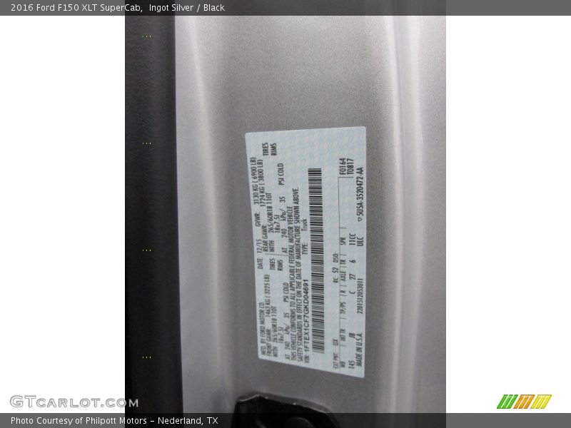 Ingot Silver / Black 2016 Ford F150 XLT SuperCab