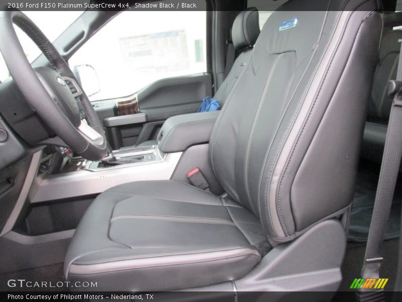 Front Seat of 2016 F150 Platinum SuperCrew 4x4