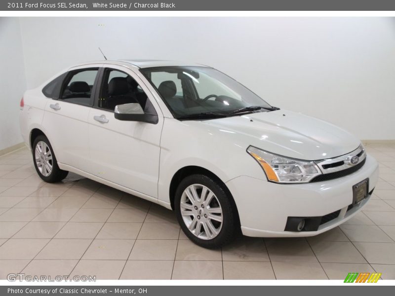 White Suede / Charcoal Black 2011 Ford Focus SEL Sedan