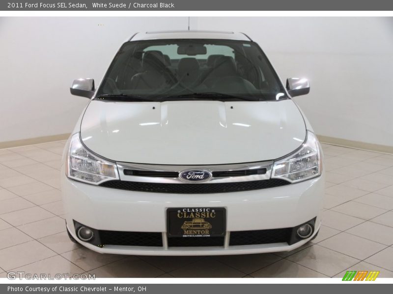 White Suede / Charcoal Black 2011 Ford Focus SEL Sedan