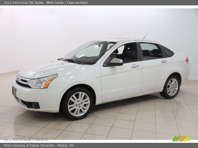 White Suede / Charcoal Black 2011 Ford Focus SEL Sedan