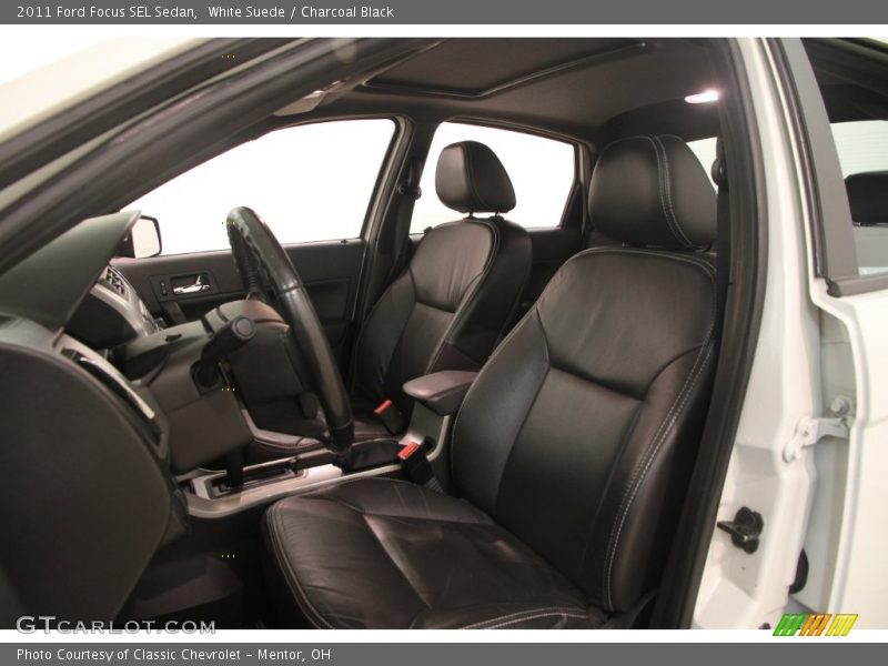 White Suede / Charcoal Black 2011 Ford Focus SEL Sedan