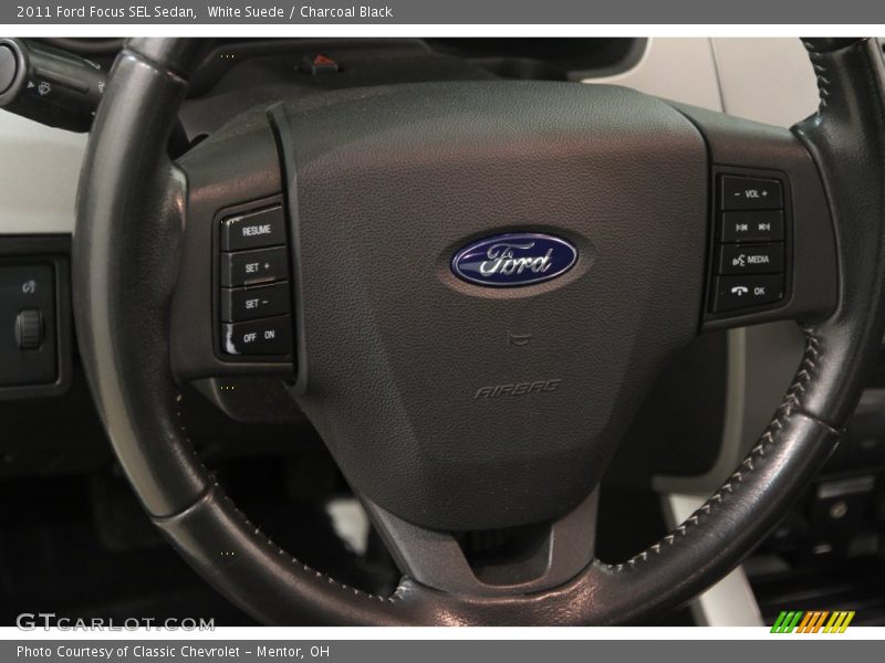 White Suede / Charcoal Black 2011 Ford Focus SEL Sedan