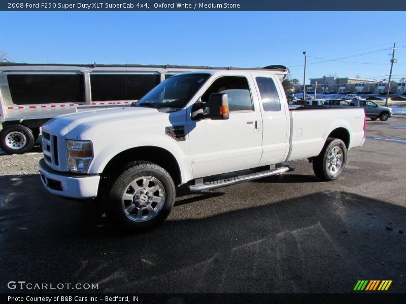 Oxford White / Medium Stone 2008 Ford F250 Super Duty XLT SuperCab 4x4