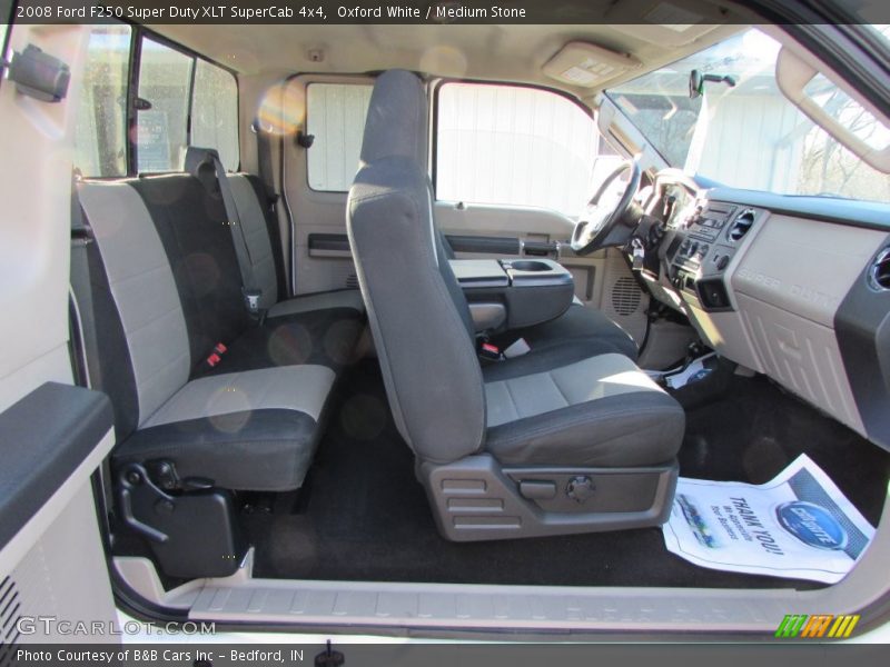 Oxford White / Medium Stone 2008 Ford F250 Super Duty XLT SuperCab 4x4