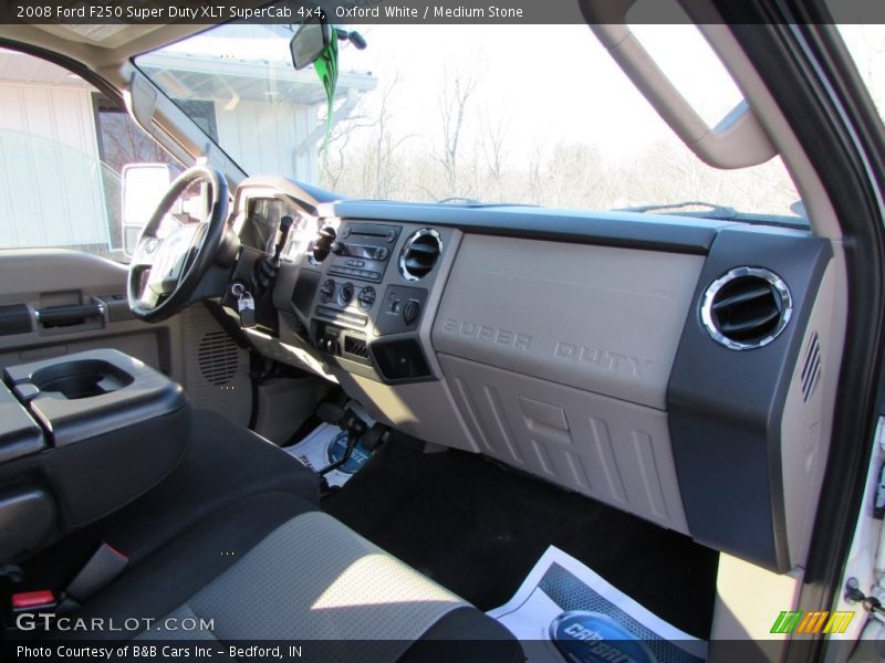 Oxford White / Medium Stone 2008 Ford F250 Super Duty XLT SuperCab 4x4
