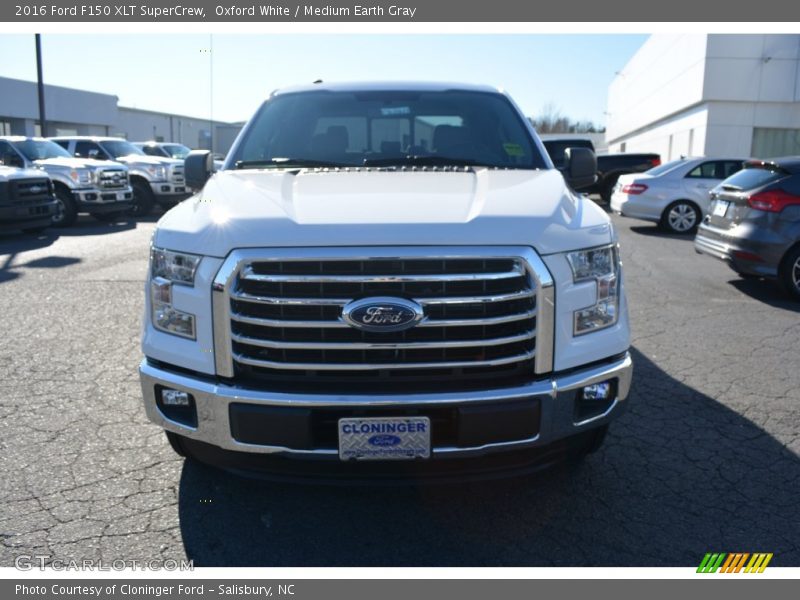 Oxford White / Medium Earth Gray 2016 Ford F150 XLT SuperCrew