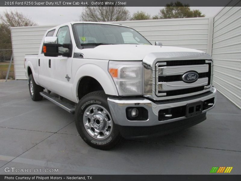 Oxford White / Steel 2016 Ford F250 Super Duty XLT Crew Cab 4x4