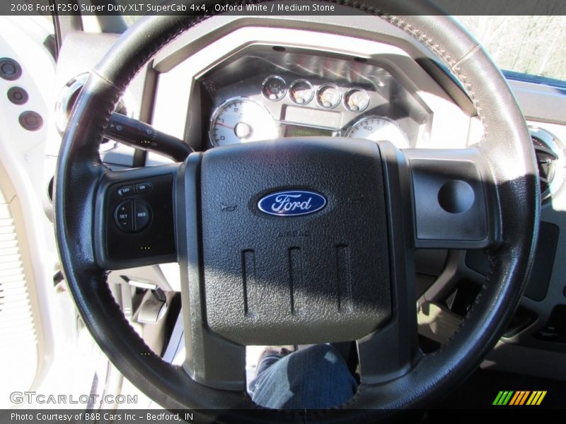 Oxford White / Medium Stone 2008 Ford F250 Super Duty XLT SuperCab 4x4