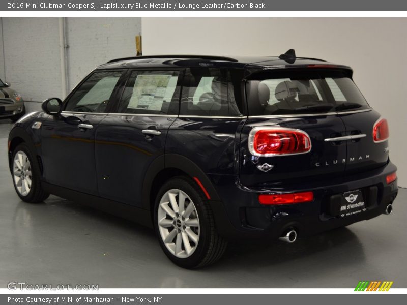 Lapisluxury Blue Metallic / Lounge Leather/Carbon Black 2016 Mini Clubman Cooper S