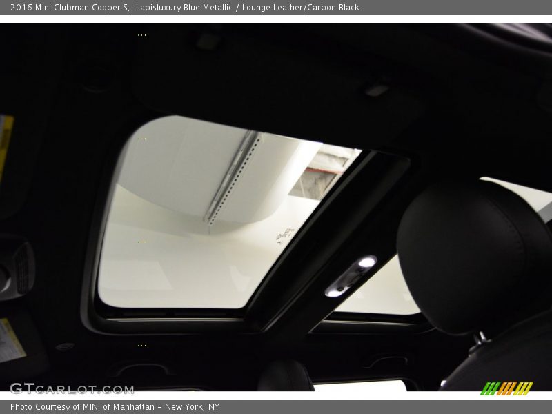 Lapisluxury Blue Metallic / Lounge Leather/Carbon Black 2016 Mini Clubman Cooper S