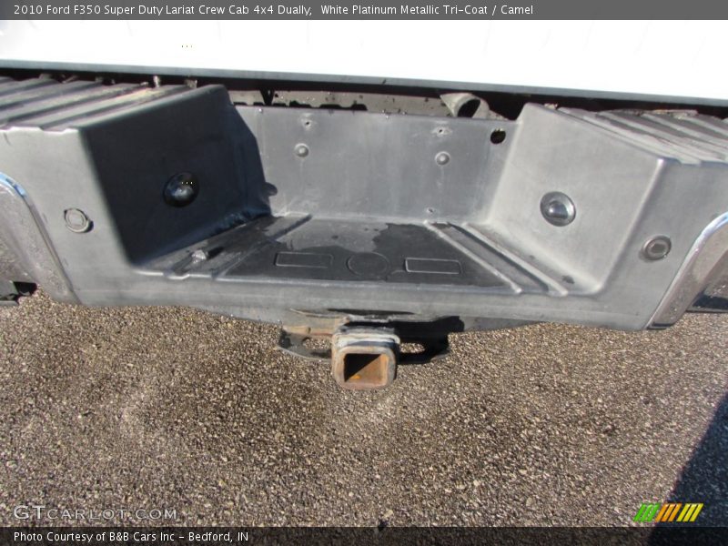 White Platinum Metallic Tri-Coat / Camel 2010 Ford F350 Super Duty Lariat Crew Cab 4x4 Dually