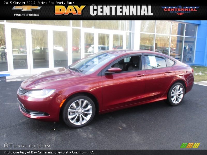 Velvet Red Pearl / Black 2015 Chrysler 200 S