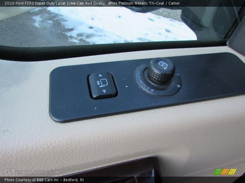 White Platinum Metallic Tri-Coat / Camel 2010 Ford F350 Super Duty Lariat Crew Cab 4x4 Dually
