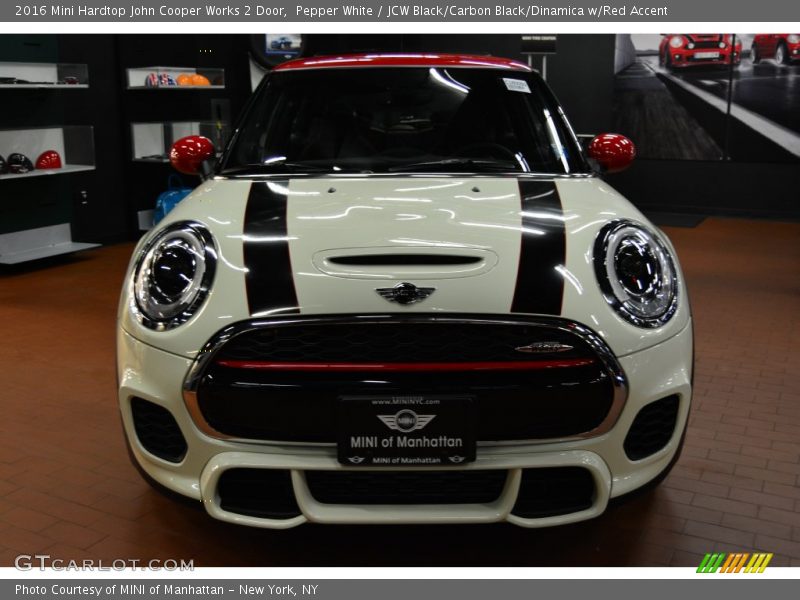 Pepper White / JCW Black/Carbon Black/Dinamica w/Red Accent 2016 Mini Hardtop John Cooper Works 2 Door