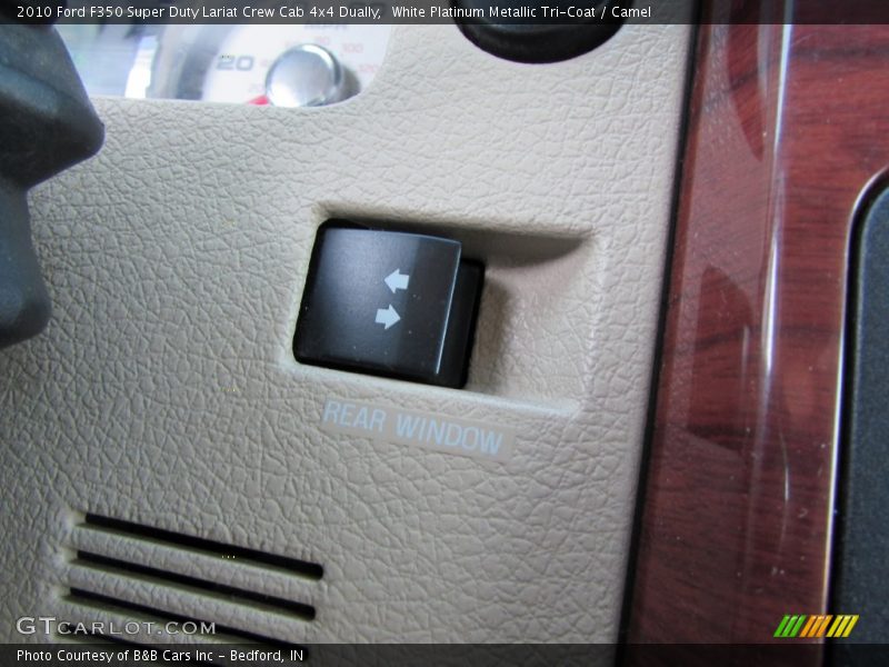 White Platinum Metallic Tri-Coat / Camel 2010 Ford F350 Super Duty Lariat Crew Cab 4x4 Dually