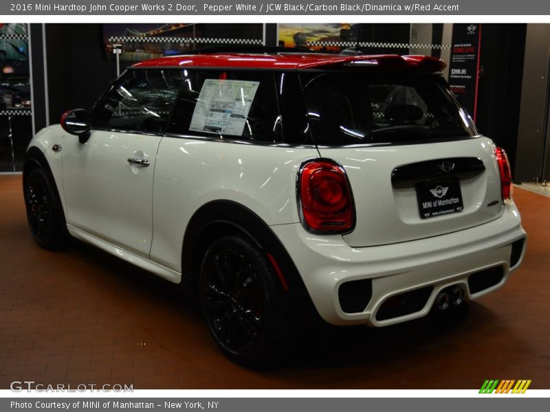 Pepper White / JCW Black/Carbon Black/Dinamica w/Red Accent 2016 Mini Hardtop John Cooper Works 2 Door