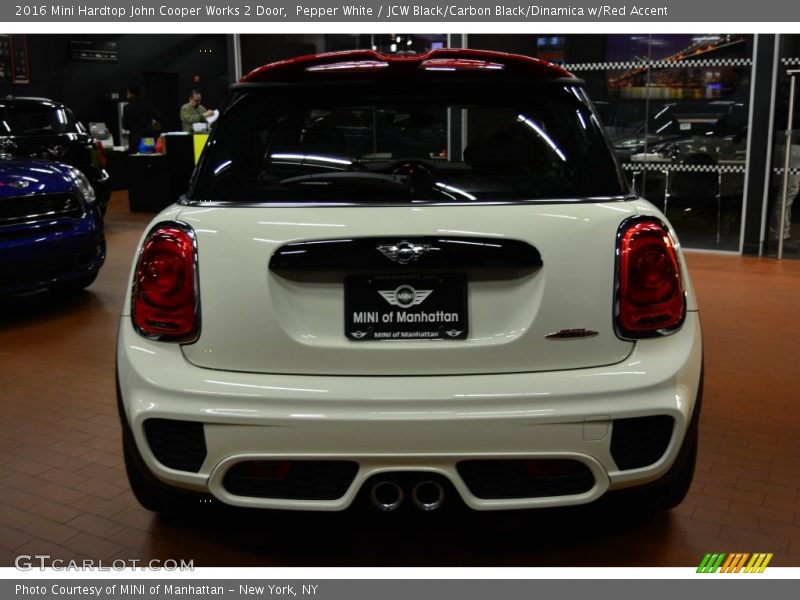 Pepper White / JCW Black/Carbon Black/Dinamica w/Red Accent 2016 Mini Hardtop John Cooper Works 2 Door