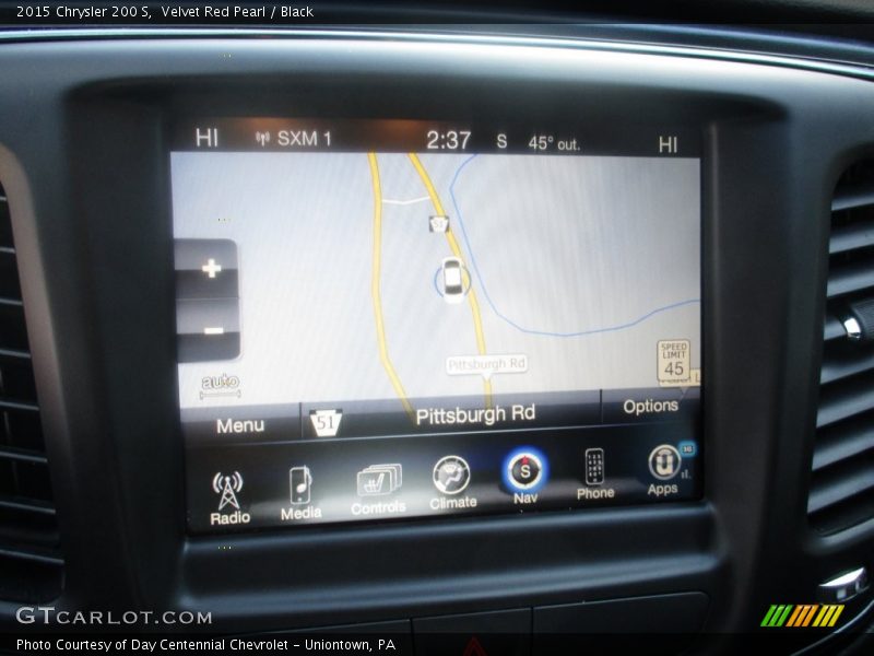 Velvet Red Pearl / Black 2015 Chrysler 200 S