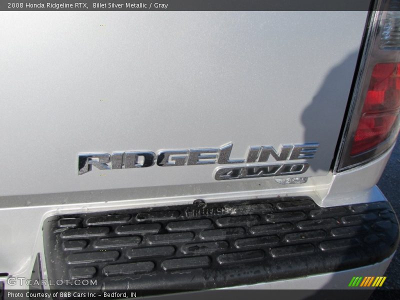 Billet Silver Metallic / Gray 2008 Honda Ridgeline RTX
