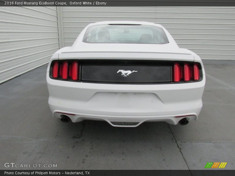 Oxford White / Ebony 2016 Ford Mustang EcoBoost Coupe