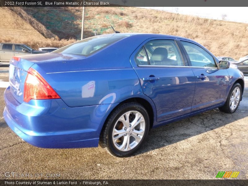 Blue Flame Metallic / Charcoal Black 2012 Ford Fusion SE